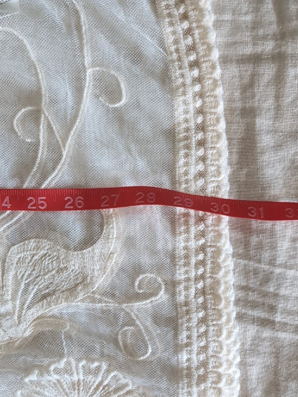 Boho Lace Embroidered Swim Coverup - Cream - Picture 7 of 7